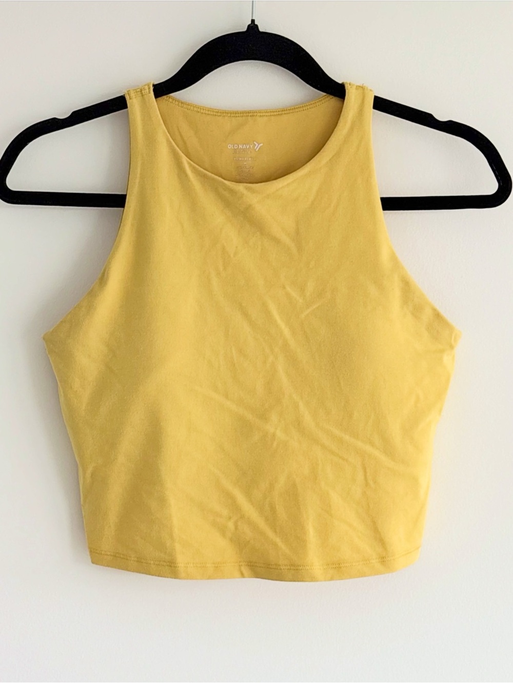 Old Navy Mustard Yellow Ribbed Crop Tank